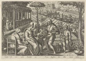 Jacht op de grasmus door Philips Galle