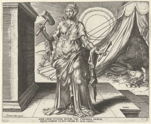 Jaël (Acht beroemde vrouwen uit het Oude en Nieuwe Testament) door Philips Galle