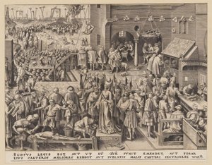 Rechtvaardigheid, uit De zeven deugden door Philips Galle