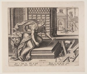 Larunda, van De beroepen door Philips Galle