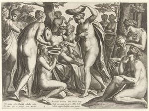 Opvoeding van Adonis door Philips Galle