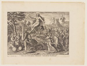 De Kracht van Waarheid [3 Esdras 4:36, 38], uit De Vier Sterkste Machten door Philips Galle
