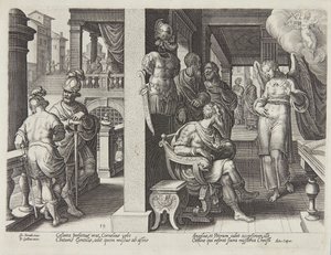 De engel stuurt Cornelius naar St. Peter
