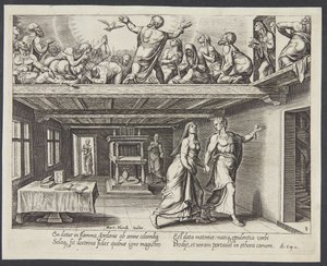 De nederdaling van de Heilige Geest door Philips Galle