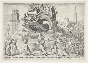 De vernietiging van Jericho door Philips Galle