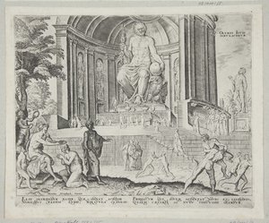 Het standbeeld van Jupiter in Olympia