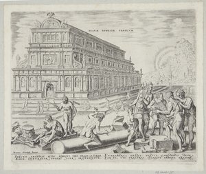 De tempel van Diana in Efeze door Philips Galle