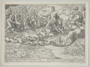 De triomf van Christus of de eeuwigheid door Philips Galle