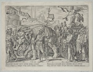 De triomf van de roem door Philips Galle