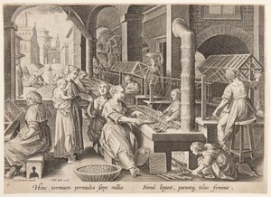Het Afwikkelen van de Cocons door Philips Galle