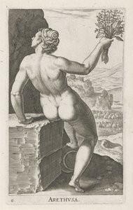 Waternimf Arethusa door Philips Galle