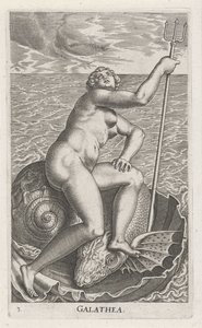 Waternimf Galatea door Philips Galle