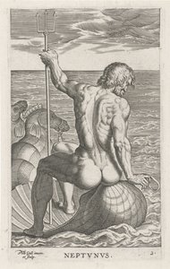 Zeegod Neptunus Neptvnvs Rivier- en zeegoden Semideorum Marinorum amnicorumque sigillariae imagines perelegantes (serie)
