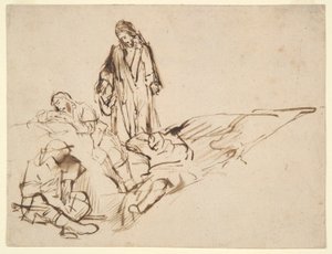 Studie van Christus en de slapende apostelen