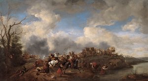 Een cavaleriegevecht