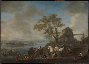 Paardenpoel aan een Rivier