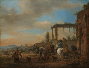 De rijschool door Philips Wouwerman