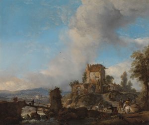 De hertenjacht door Philips Wouwerman