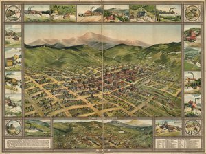 Cripple Creek, 1896 door Phillips and Desjardins Western Lithograph Co.