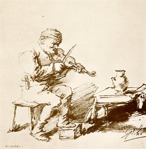 De dorpsviolist door Phillips de Koninck