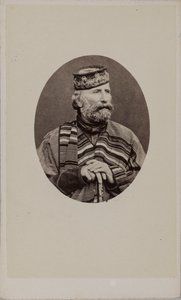 Portret van Giuseppe Garibaldi 1807-1882, 1882 door Photo studio Alessandro Pavia.