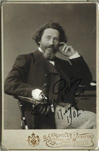 Portret van de kunstenaar Ilya Repin 1844-1930 door Photo studio H. Rentz and F.