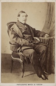 Portret van de componist Gioachino Antonio Rossini door Photo studio Mayer and Pierson.
