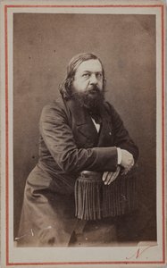 Portret van de dichter Théophile Gautier 1811-1872 door Photo studio Nadar.