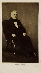 Portret van de dramaturg en librettist Eugène Scribe, 1860-1861 door Photo studio Paul Émile Pesme.