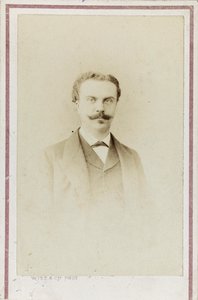 Portret van Guy de Maupassant door Photo studio Witz and Cie.