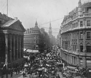 Het Mansion House en Cheapside, City of London, ca. 1890