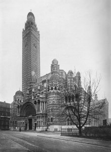De rooms-katholieke kathedraal in Westminster, Londen, 1911
