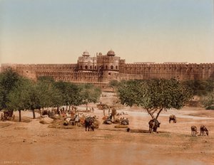 Agra. Het Fort door Photoglob Co. (Zurich, active c. 1890 1910)