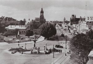 Een uitzicht op Bendigo, Victoria
