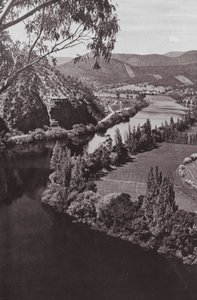 River Derwent nabij New Norfolk, Tasmanië door Photographer Australian