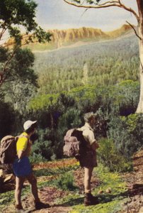 Tasmanië: Wandelaars bij Mount Olympus door Photographer Australian