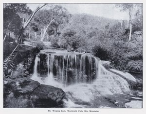 De Huilende Rots, Wentworth Falls, Blue Mountains door Photographer Australian