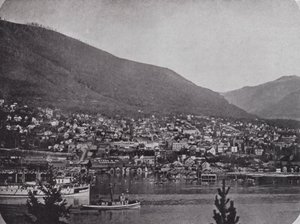 Nelson, vanaf de Kootenay River door Photographer Canadian
