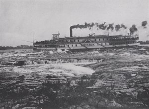De Lachine Rapids schieten, rivier St. Lawrence