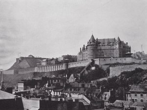 Het Kasteel en de Citadel vanuit de Benedenstad, Quebec