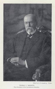 Tsjechoslowakije: Thomas G. Masaryk, eerste president van de Tsjechoslowaakse Republiek door Photographer Czech