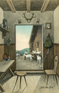 Auf Der Alm (gekleurde foto)