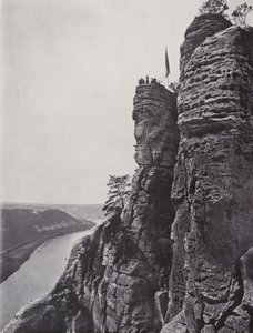Basteifelsen (zwart-wit foto) door Photographer German