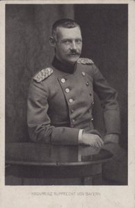 Kroonprins Rupprecht van Beieren, Duitse militaire commandant van de Eerste Wereldoorlog door Photographer German