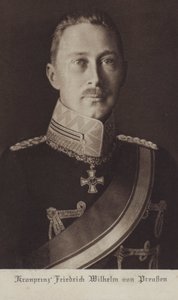 Kroonprins Wilhelm, oudste zoon van keizer Wilhelm II van Duitsland