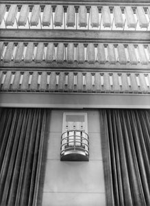 Detail van de muur van de Hauptfunksaal in het NORAG-gebouw in Hamburg, ca. 1931 door Photographer German