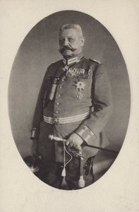 Veldmaarschalk Paul von Hindenburg, commandant van het Duitse leger in de Eerste Wereldoorlog