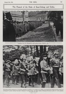 Begrafenis van Alfred, Hertog van Saksen-Coburg en Gotha, tweede zoon van koningin Victoria en prins Albert, Coburg, Duitsland
