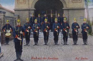 Duitse soldaten op wacht door Photographer German