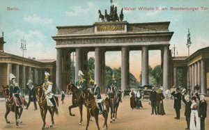 Kaiser Wilhelm II van Duitsland bij de Brandenburger Tor, Berlijn